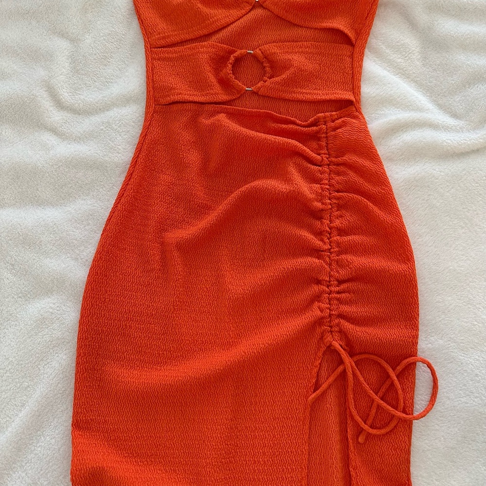 Elegant Orange Women's Dress